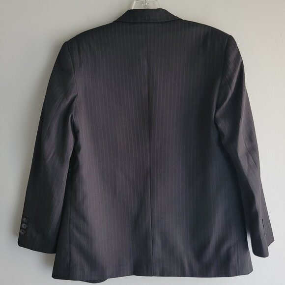 Dockers Pinstripe Youth Black Blazer Size 12 Reg - Picture 3 of 10